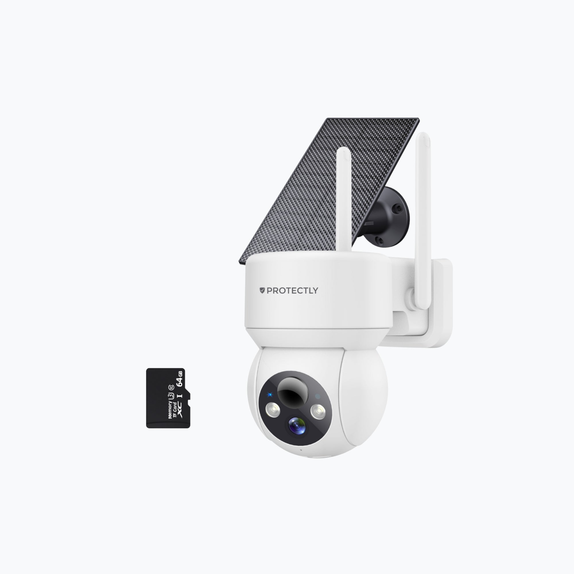 Protectly Buitencamera met Zonnepaneel - 3K Ultra HD - Siltcon