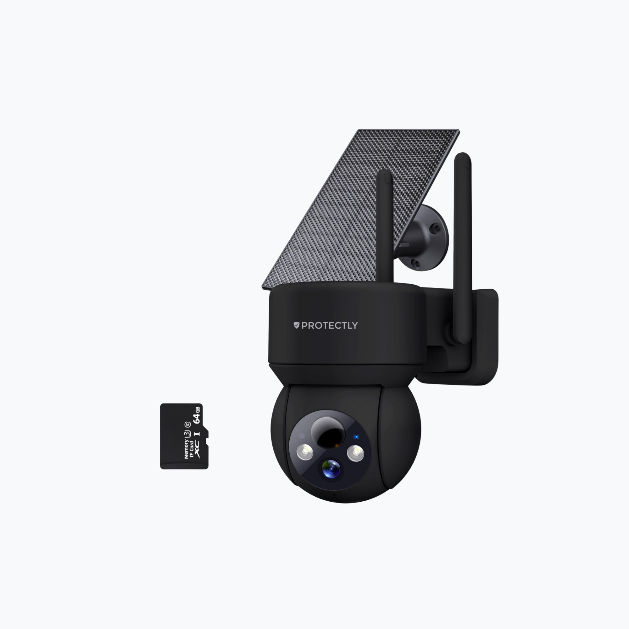 Protectly Buitencamera met Zonnepaneel - 3K Ultra HD - Siltcon